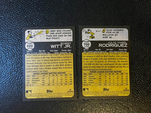 2022 Topps Heritage High Complete 200 Card Base Set (Listing #4) 501-700 - Picture 3 of 3