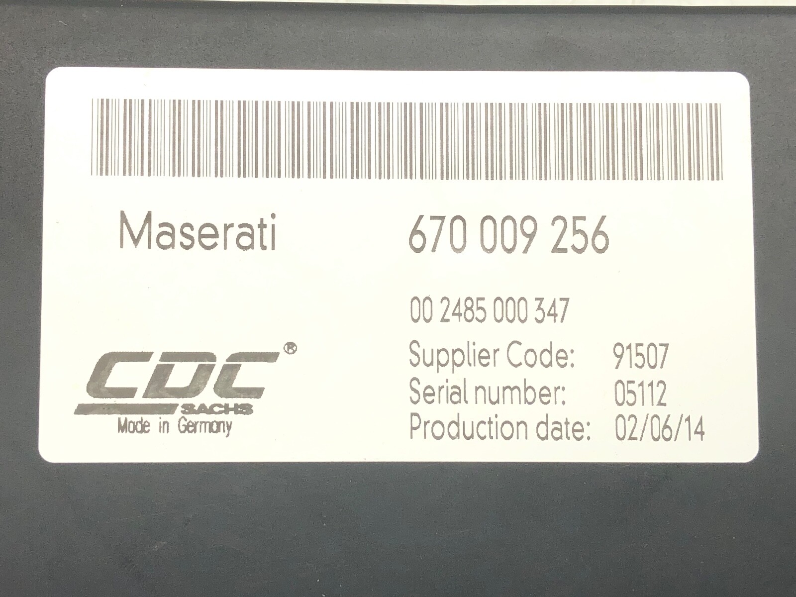 2014-2017 MASERATI QUATTROPORTE SUSPENSION CONTROL MODULE OEM #NOTE.