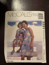 McCall’s Pattern 2231 Mother Daughter Doll Dresses All Sizes - Uncut