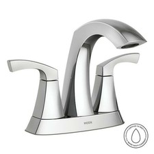 MOEN Lindor 84506 Two-Handle 4-Inch Centerset Bathroom Faucet in Chrome Drain
