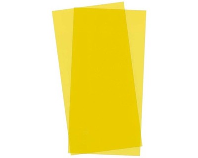 Evergreen Scale Models Yellow Transparent Sheet 6X12X.010 2 pc [EVG9904]