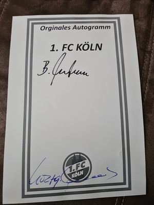 Unikat.Orig Autogramme. Bernd Cullmann. Wolfgang Overath. 1 FC Köln. Rarität. 