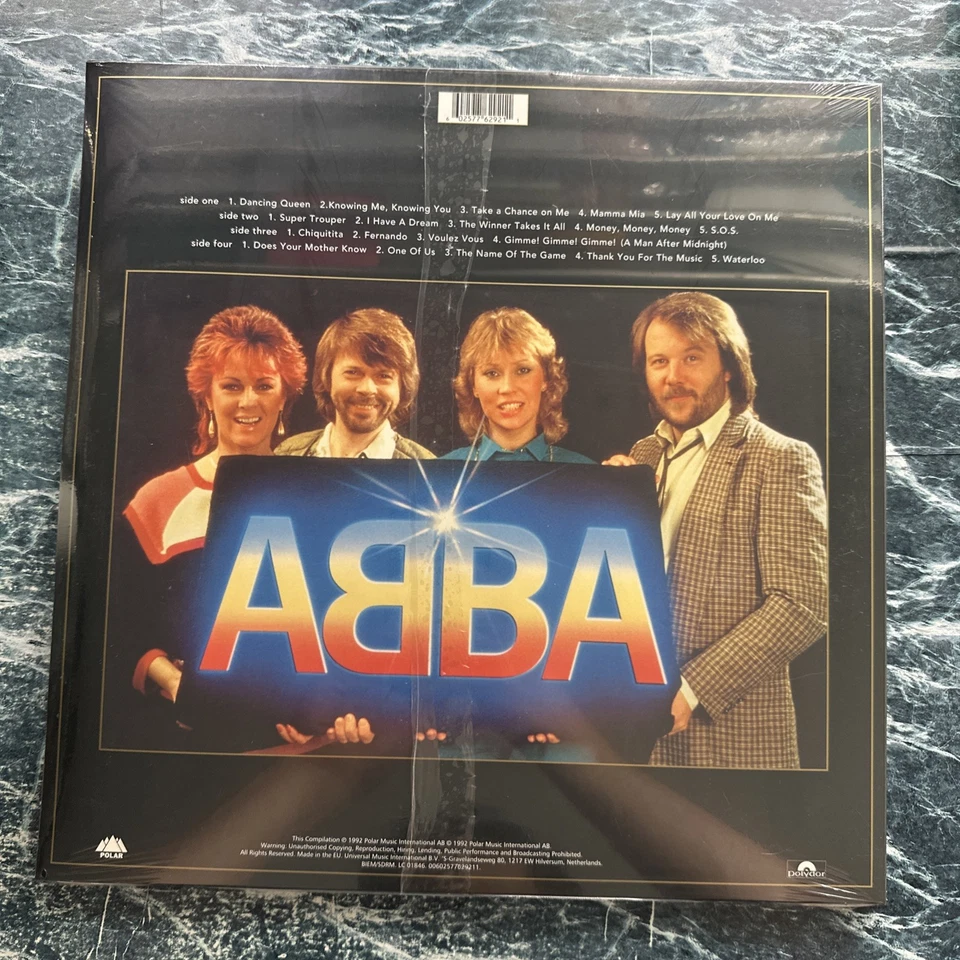 ABBA - Gold 12” Vinyl Record MINT SEALED Gold Vinyl - Image 2 of 2