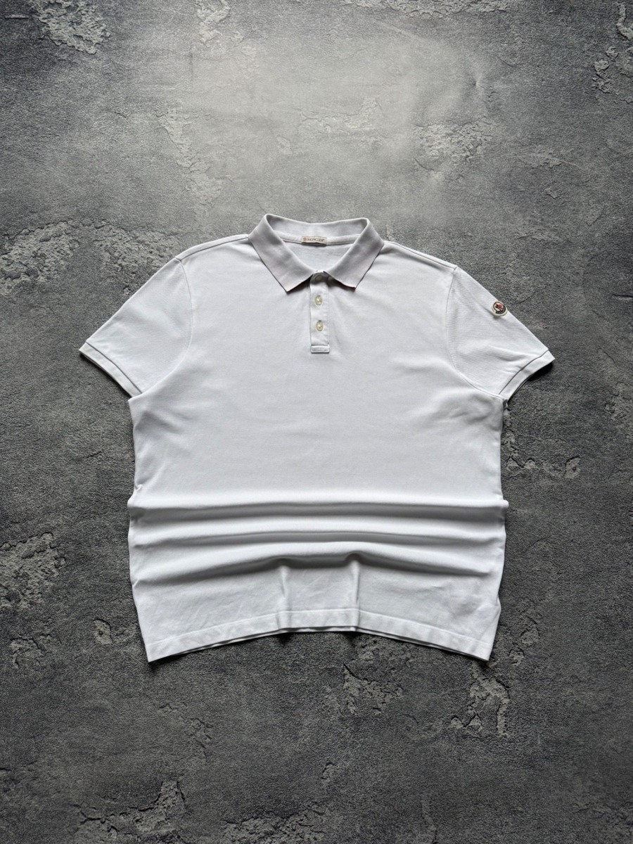 Man polo t shirt Moncler maglia polo manica corta white colour