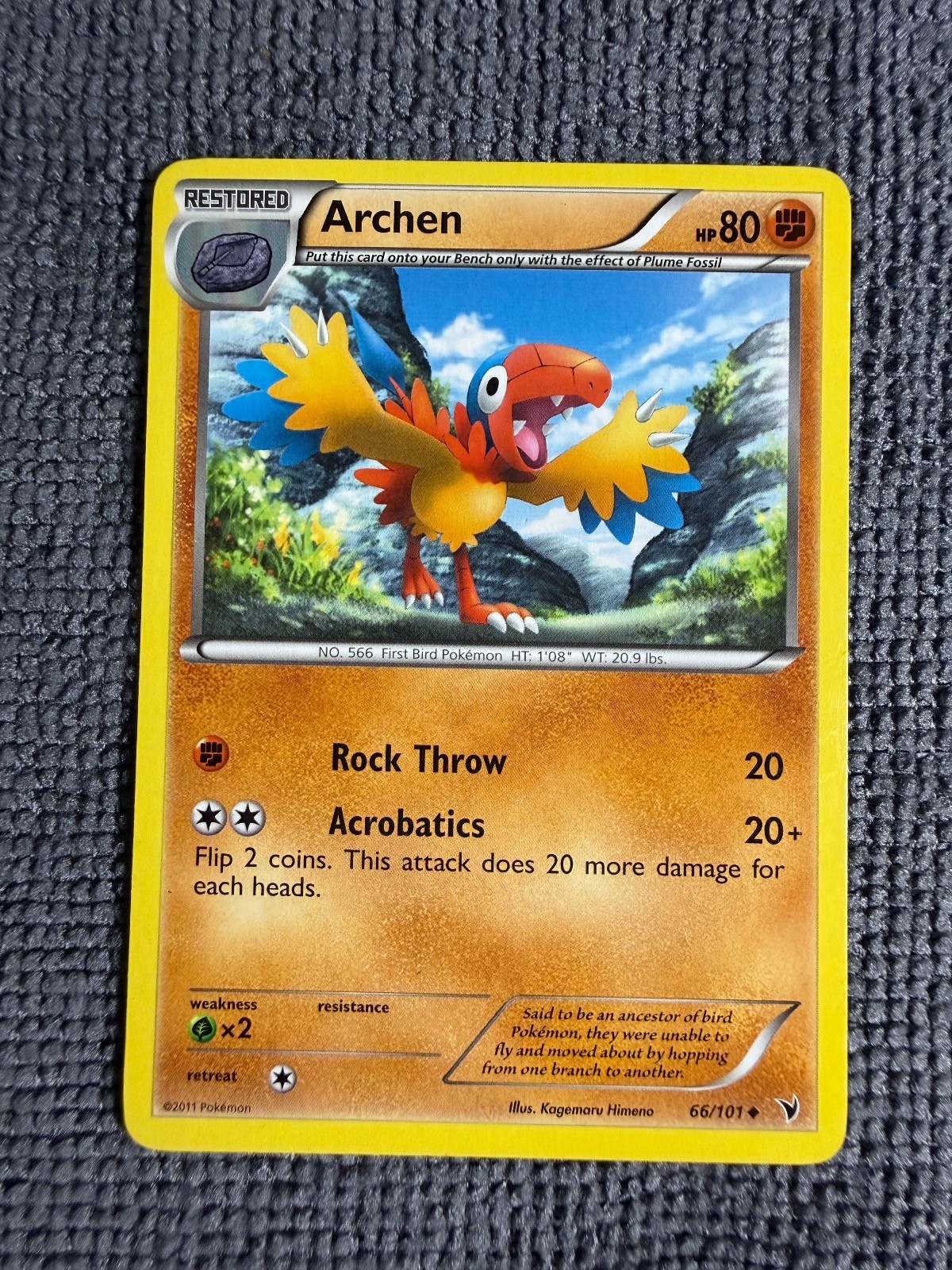 Archen 66/101 Uncommon Noble Victories Pokemon Near Mint