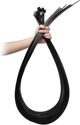Extra Long Zip Ties Heavy Duty Outdoor, Premium Black 48 inch Large Zip Ties wit