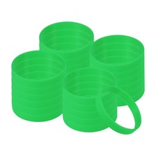 24Stk Silikon Armbänder Gummi Armbänder Blank Sport Bands Hellgrün