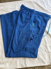 Carhartt Scrub Pants Women  s Small Regular Blue Cargo Drawstring Medical