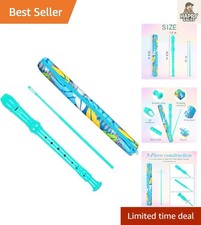 Classic Green Soprano Recorder - Ideal Music Starter for Kids with Case Included