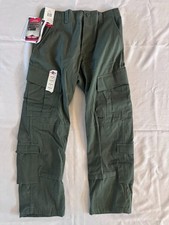 TRU-SPEC TACTICAL RESPONSE UNIFORM PANTS GREEN MENS SIZE MEDIUM LONG