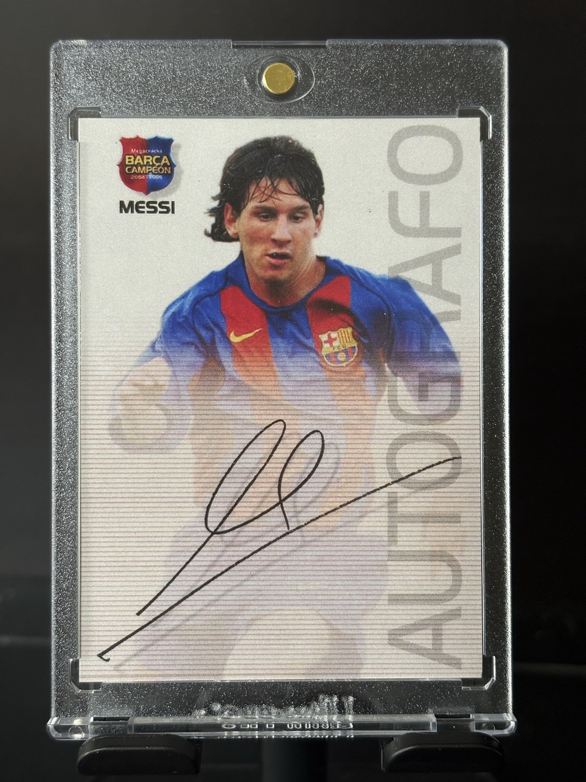 2004-05 Panini Megacracks Barca Campeon - Autografo Lionel Messi #89 RC