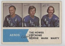 1974-75 O-Pee-Chee WHA Gordie Howe Mark Howe Marty Howe #1 HOF n8a
