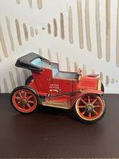 Vintage Tin Toy Car Lever Action Modern Toys Made In Japan Red Antique Model