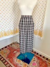 Vintage Pendleton Plaid Wool Midi Skirt USA Made Virgin Wool Size 8