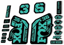 FOX 36 Fork Decal Sticker Set 2021 Factory MTB Suspension Graphics   Dolphin