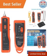 Battery-Powered RJ11 RJ45 Network Cable Tester with LED Illumination Toolkit