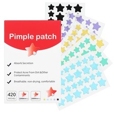 Pimple Patches for Face, Cute Star Zit Covers, Stars Hydrocolloid, with Tea T...