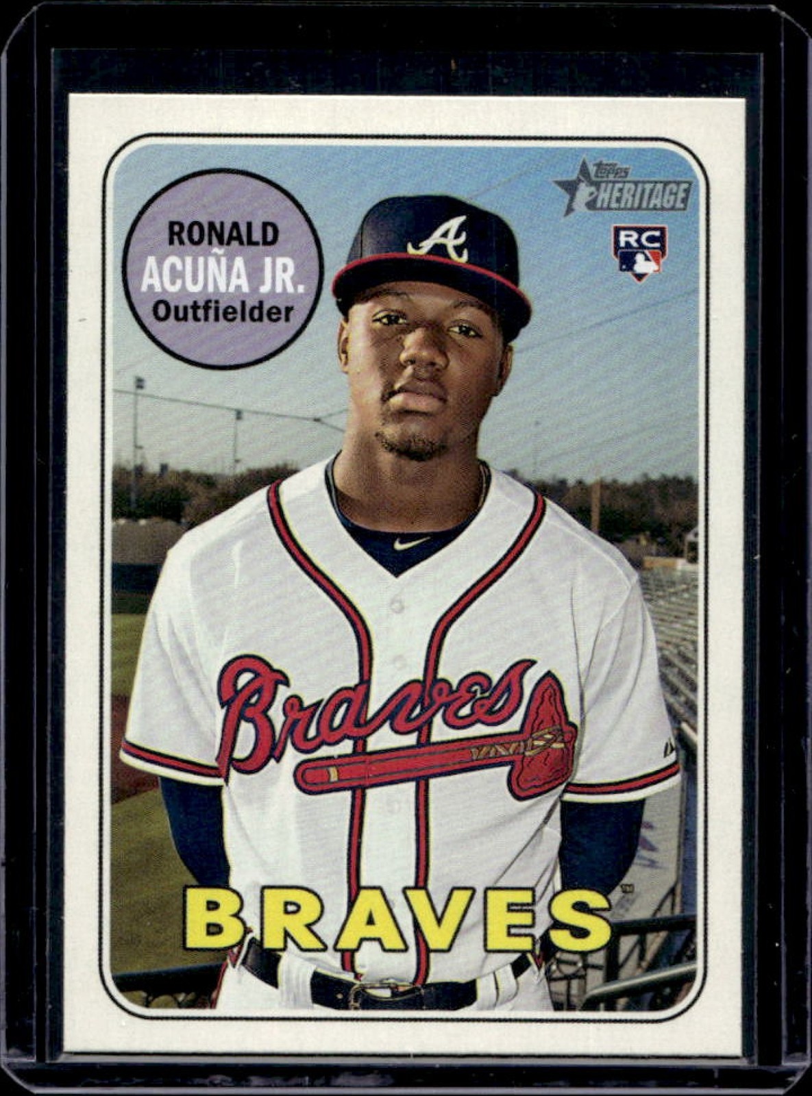 2018 Topps Heritage Ronald Acuna Jr. RC Rookie #580 Braves