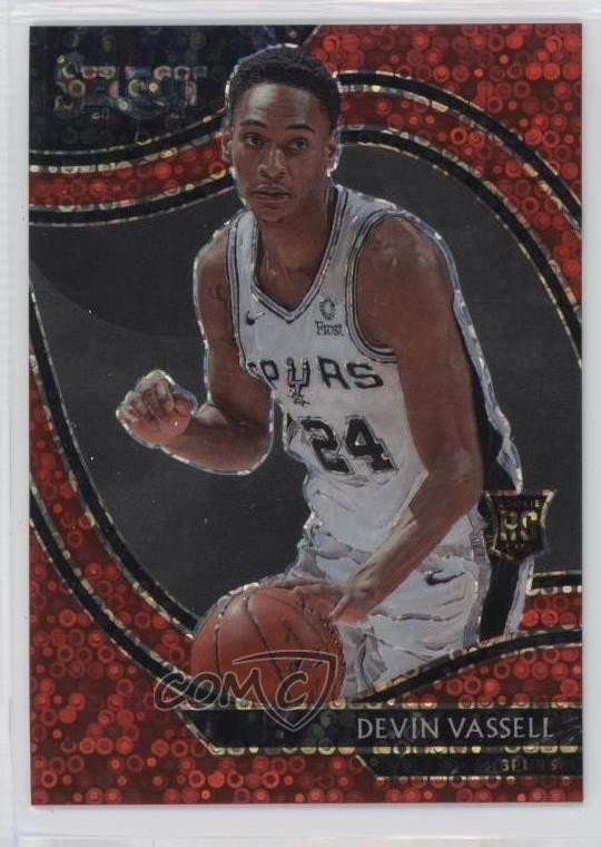 2020-21 Panini Select Courtside Red Disco Prizm 14/49 Devin Vassell #290 12ks