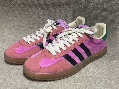 Adidas Originals x Gucci Gazelle Shoes Pink Velvet Made in Italy Mens Size 10