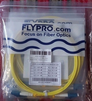 4er Pack Flyprofiber 3m OS2 LC-LC LWL Patchkabel Duplex 9/125 LSZH UVP 34£