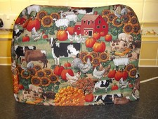 Kenwood Chef Mixer Fabric Dust Cover - Farm Animals. Sunflowers