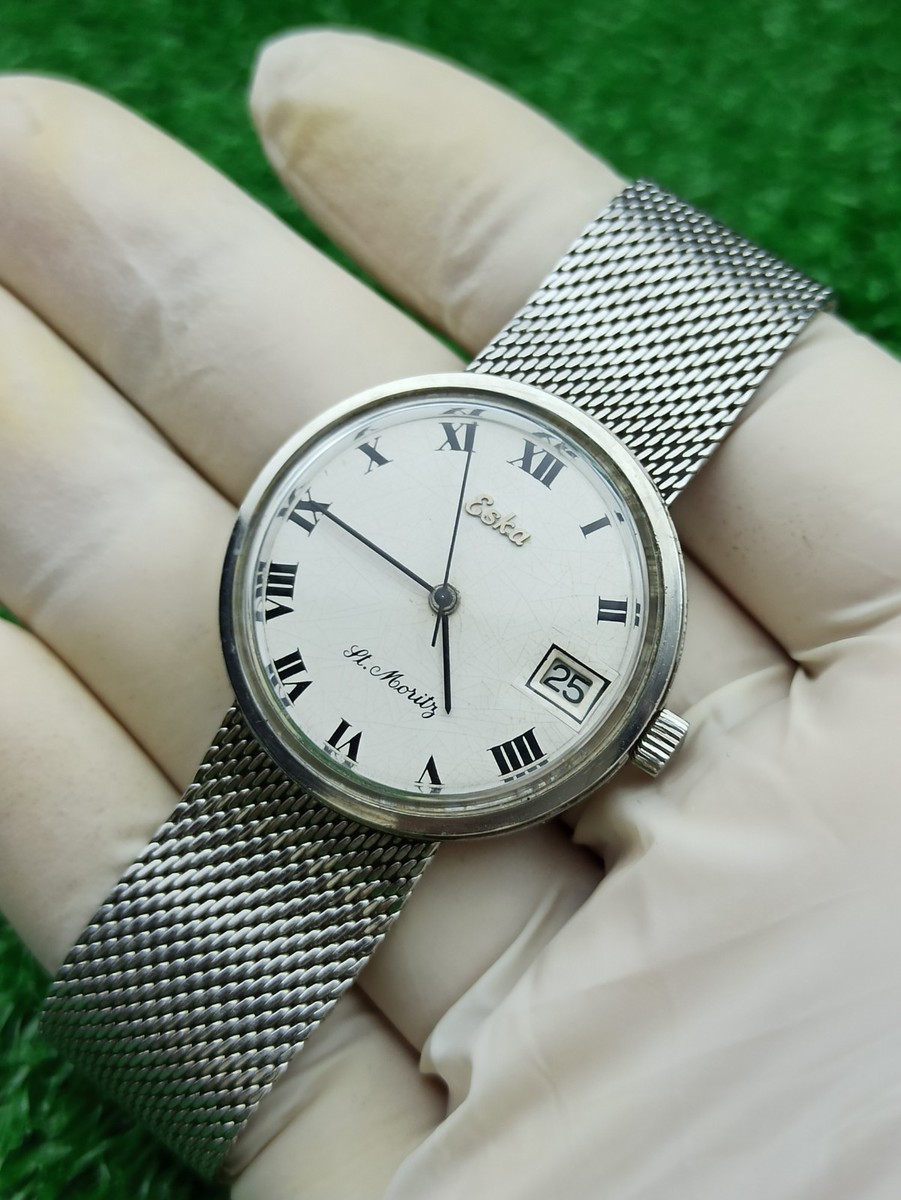 Eska St.Moritz hand winding 21 Jewels vintage watch Cal. 7001 ETA