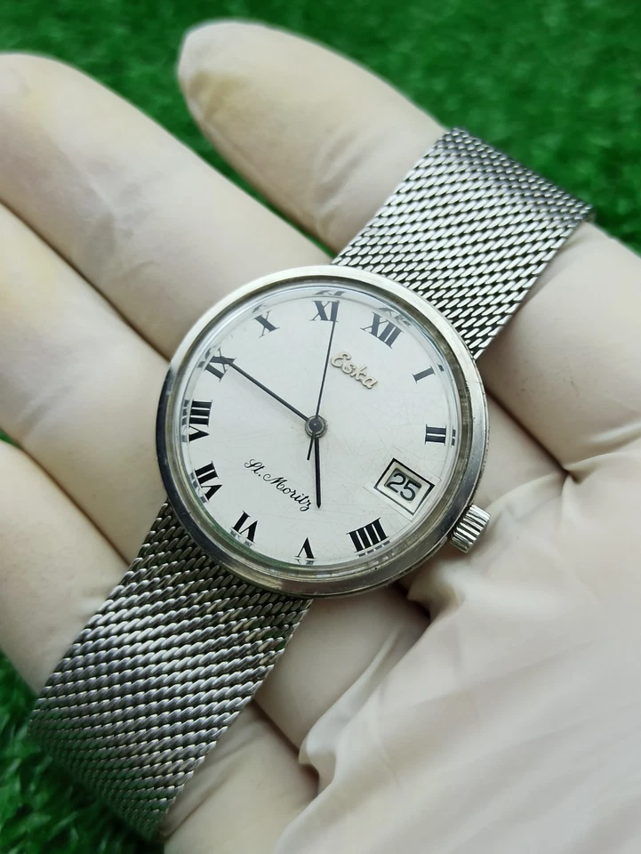 Reloj Eska St.Moritz cuerda manual 21 joyas vintage Cal. 7001 ETA - Hecho en Suiza Foto 2 de 4