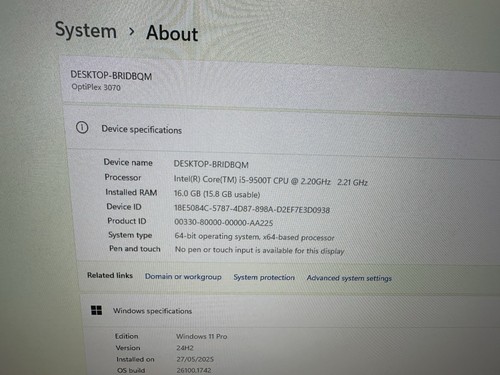 Dell OptiPlex 3070 Intel Core i5-9500T 16GB RAM 500GB HD NVMe Windows 11 - Picture 10 of 19