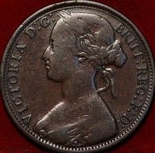 1863 Great Britain One Penny Foreign Coin