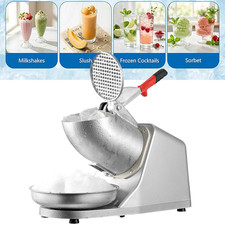 Electric Ice Shaver Machine 143 lbs/hr Snow Cone Maker Ice Crusher Shaved Ice