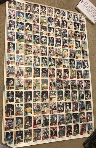 1984 Topps Nestle Baseball Uncut Sheet-Mattingly & Strawberry RC-Loaded w-HOFers