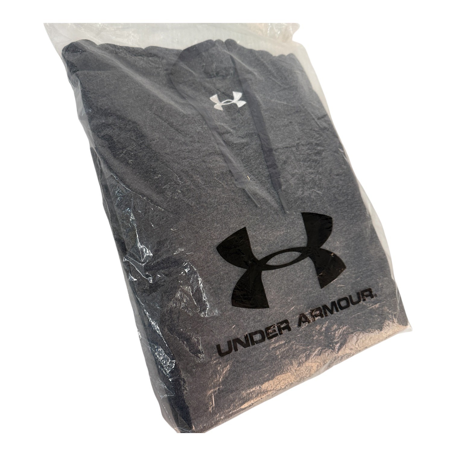 Under Armour Womens Cold Gear Fleece Hoodie Carbon Heather White 1300261 Sm New