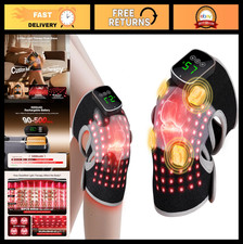 3-in-1 Red Light Therapy Knee Brace, Heated Massager with Vibration, Pain Relief
