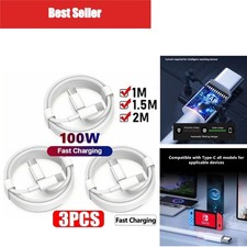 DIXSG USB C to USB C Cable 100W PD Fast Charge Data Cable 3 Pack