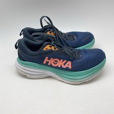 Hoka One One Sneakers Womens 8 B Bondi 8 1127952 OSBB Blue Running Gym Shoes