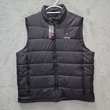 Vestego Men's Heated Vest with Battery Pack - 3 Heat Levels Black XXL