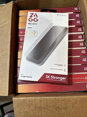 12 ZAGG Invisible Shield Glass Screen Protectors For Google Pixel 9A 12 Pieces..