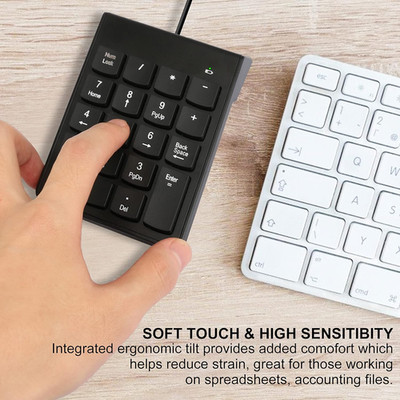 Numeric Keypad for Laptop, 10 Key USB Keypad, Portable Ultra Slim Mini Numpad...