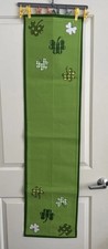 St Patrick’s Day Green Shamrock patchwork table runner, 14”x54” 100% cotton