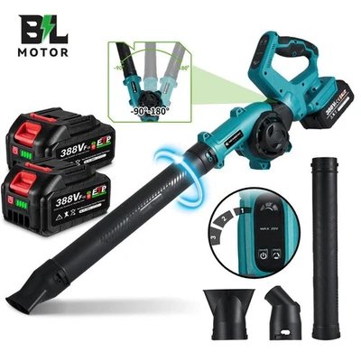 NEWBENY Für 18V Makita Akku Laubbläser Laubgebläse Gebläse Mit 2 Akkus und Ladegerät DE