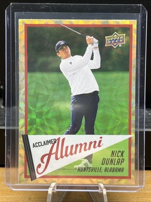 2026 Upper Deck Golf NICK DUNLAP Gold Acclaimed Alumni SP Beautiful Wow!!