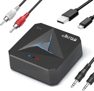JIMTAB Bluetooth Transmitter Receiver Adapter 5.0 Portable HiFi Wireless Audio
