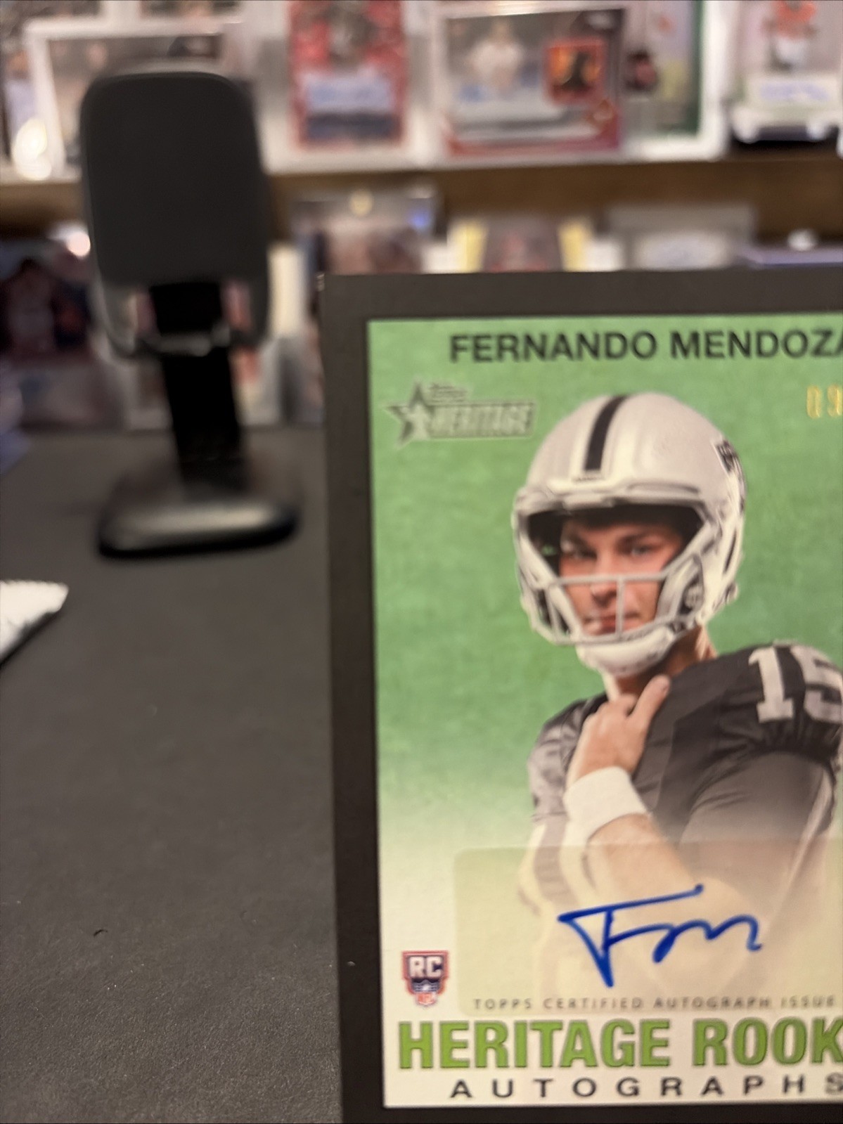 Fernando Mendoza 2026 Topps Heritage Rookie Auto /76 RC Black Border SP 🔥 view 6