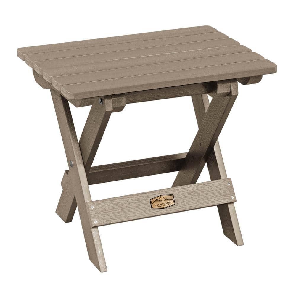 Highwood Essential Folding Plastic Rectangular Side Table