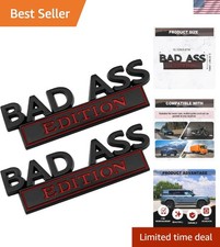 2PCS Bad-Ass Edition Emblem for Car, 3D Fender Badge Decal, Auto Accessories for