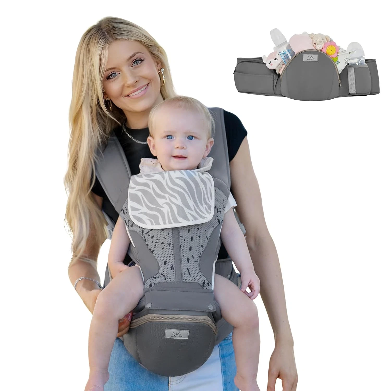 Stowngo Pro Baby Carrier,Safety-Certified 6-In-1 Baby Carrier Newborn to Toddler