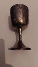 Vintage Antique Chalice Goblet Possibly Indian Silver Plated/epn