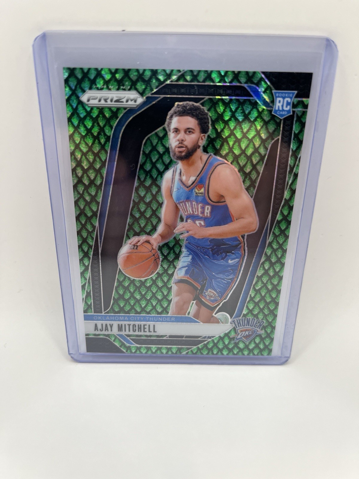 2024-25 Panini Prizm Ajay Mitchell #226 Jade Dragon Scale Prizm /48 (RC)
