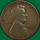 1922-D Lincoln Wheat Cent Fine F Coin #41196